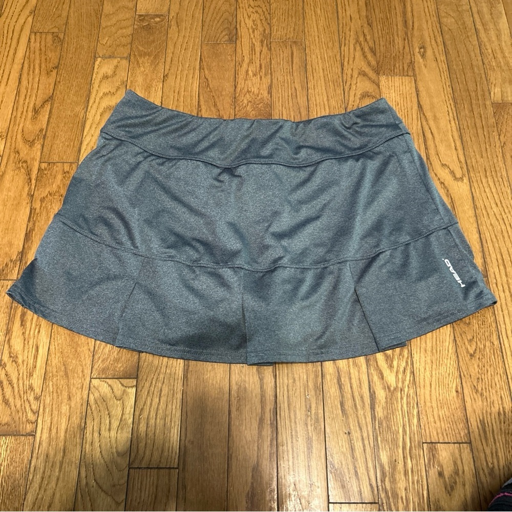 Women's Head Tennis Pickleball Skirt Gray Size Xl Pleated Skort - Picture 2 of 5